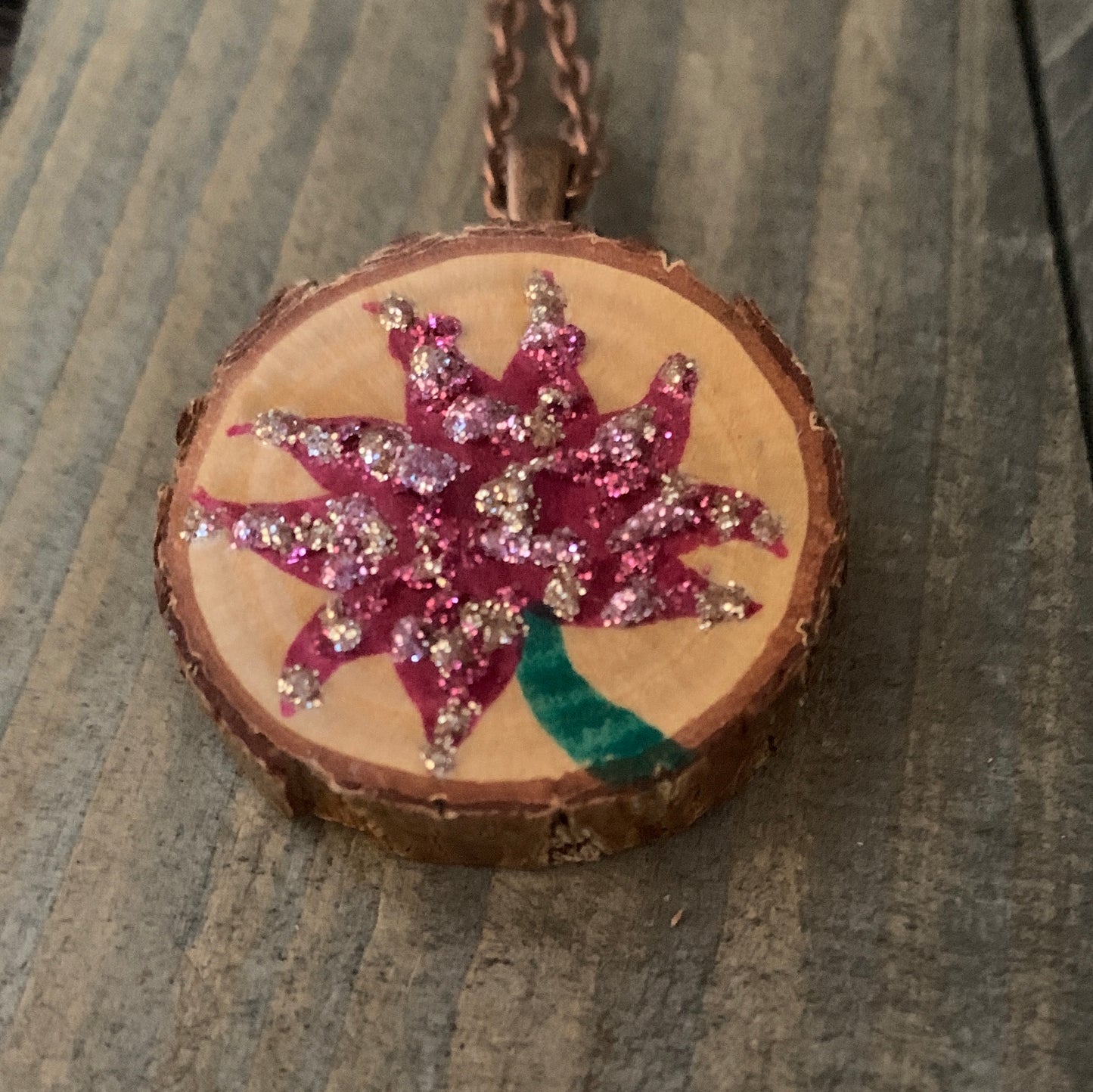 Flower Wood Pendant