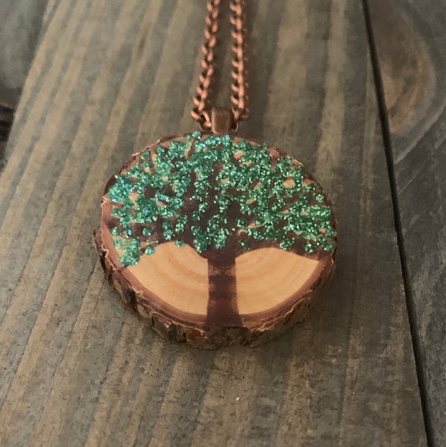 Enchanted Tree Wood Pendant