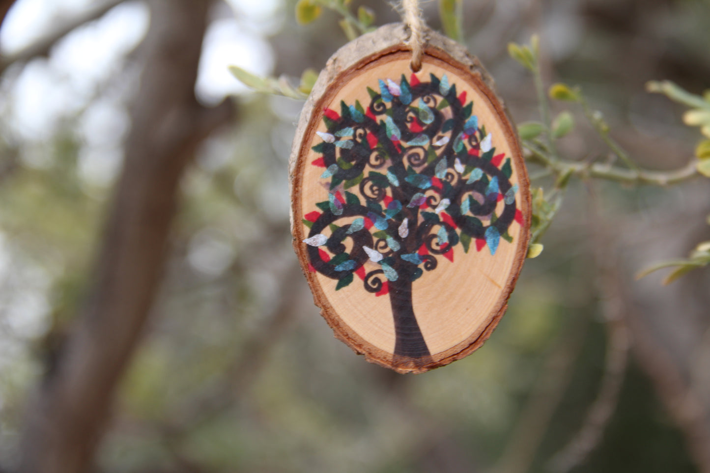 Mini Enchanted Tree Wall Hanging - Multi-Colored Leaves - Collector Series
