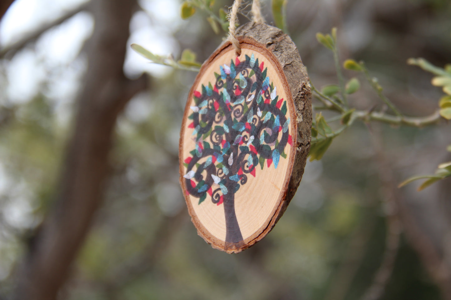 Mini Enchanted Tree Wall Hanging - Multi-Colored Leaves - Collector Series